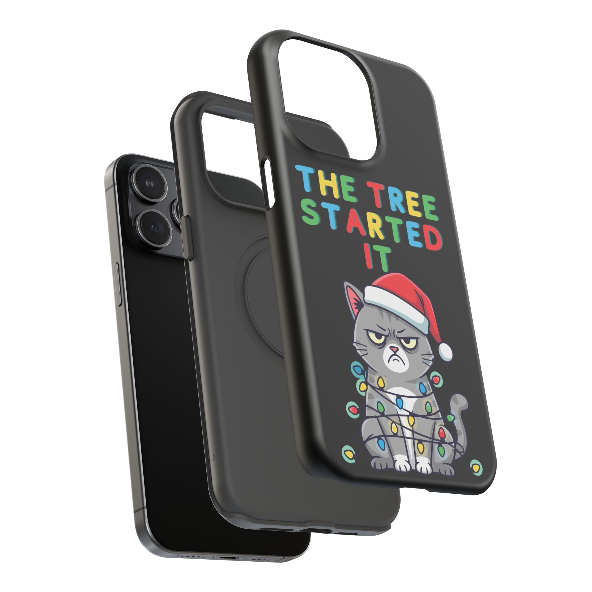 Christmas Funny Cat Case | iPhone Samsung | Christmas Phone Case