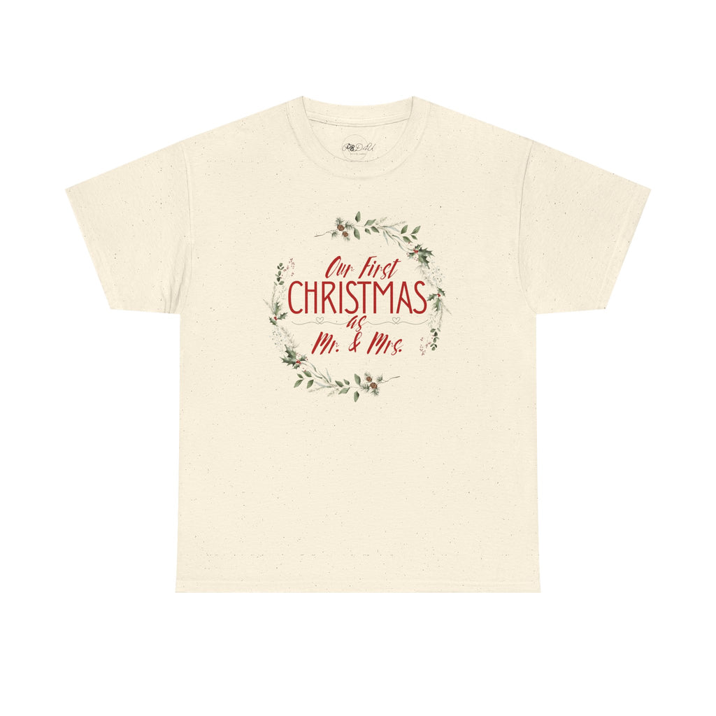 First Christmas As Mr. & Mrs. T-Shirt | Adult Unisex | Wedding T-Shirt