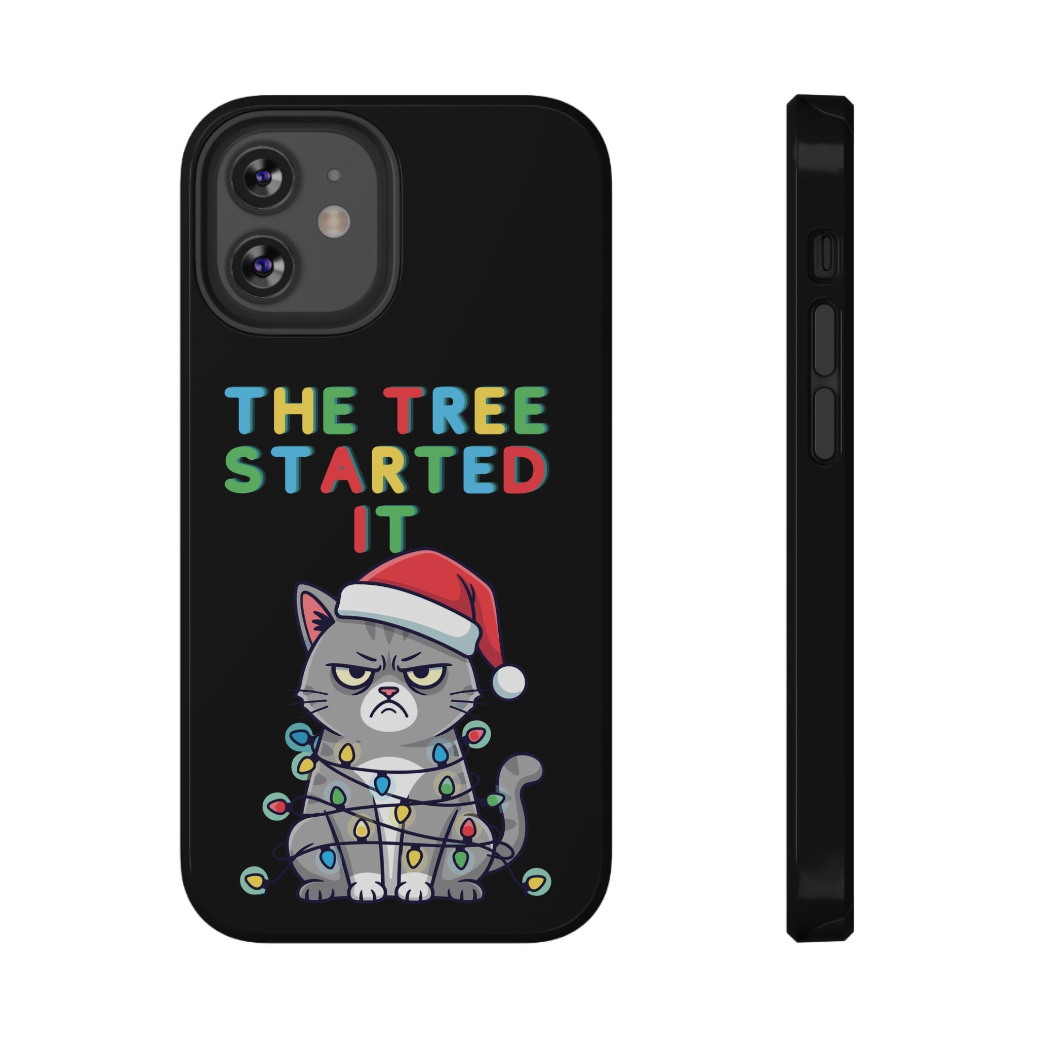 Christmas Funny Cat Case | iPhone Samsung | Christmas Phone Case