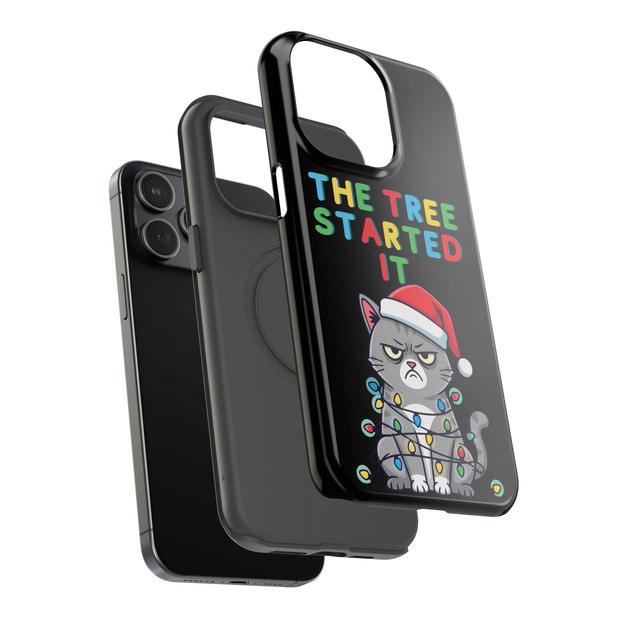Christmas Funny Cat Case | iPhone Samsung | Christmas Phone Case