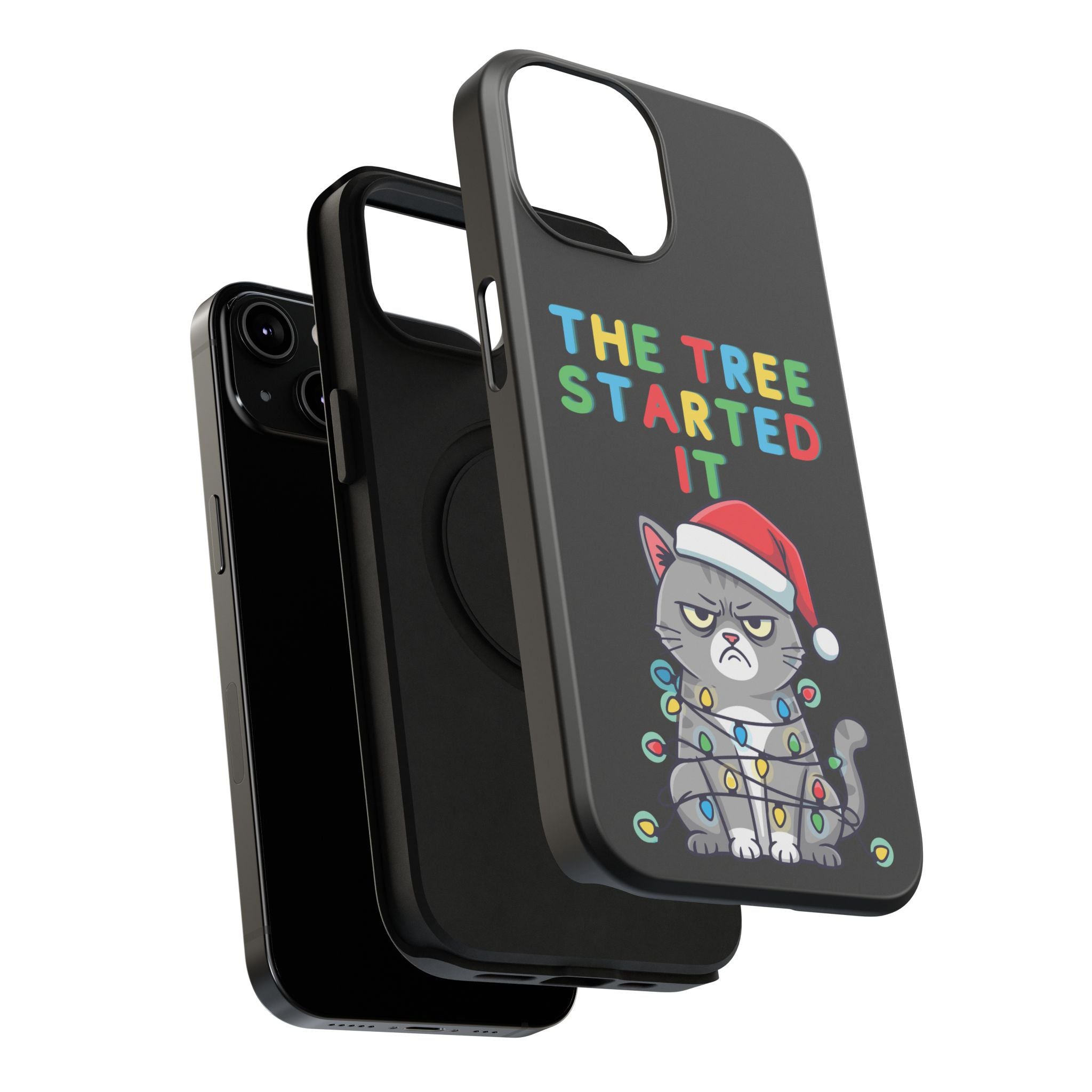 Christmas Funny Cat Case | iPhone Samsung | Christmas Phone Case
