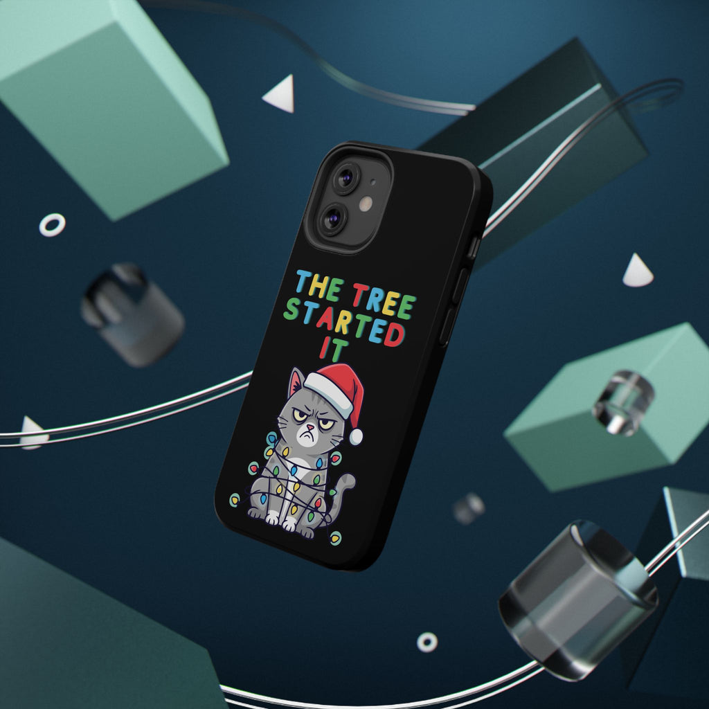 Christmas Funny Cat Case | iPhone Samsung | Christmas Phone Case