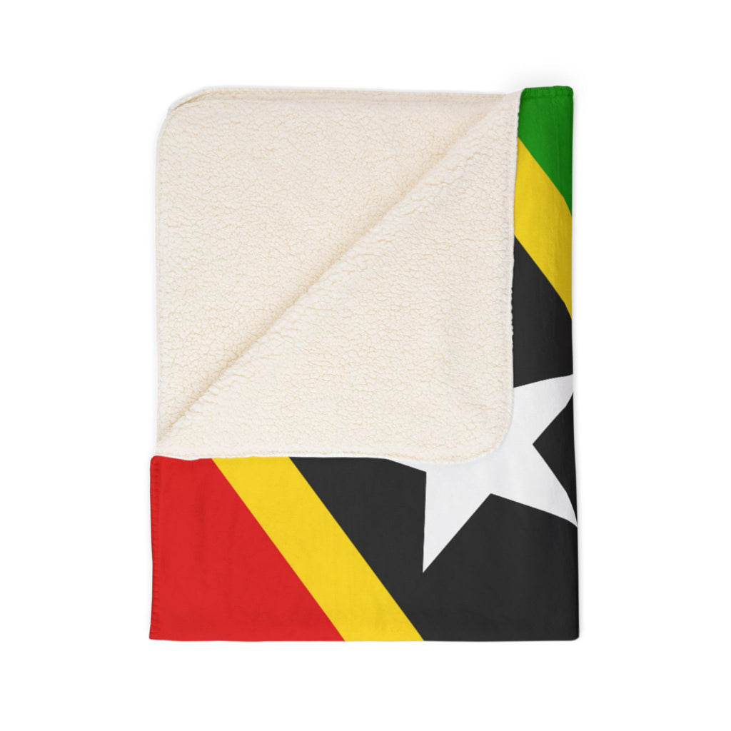 Saint Kitts and Nevis Sherpa Fleece | SKN Pride | Sherpa Fleece Blanket