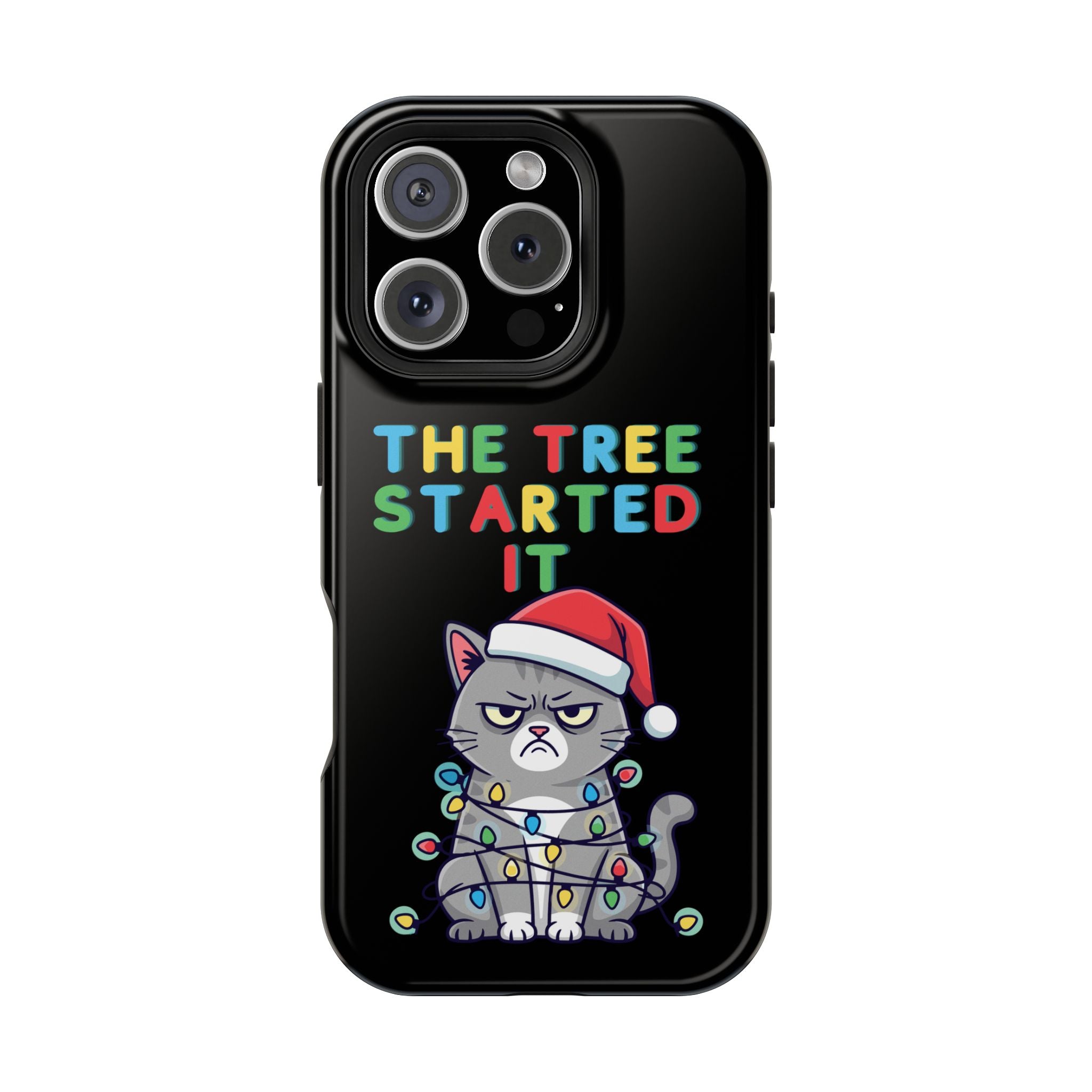 Christmas Funny Cat Case | iPhone Samsung | Christmas Phone Case