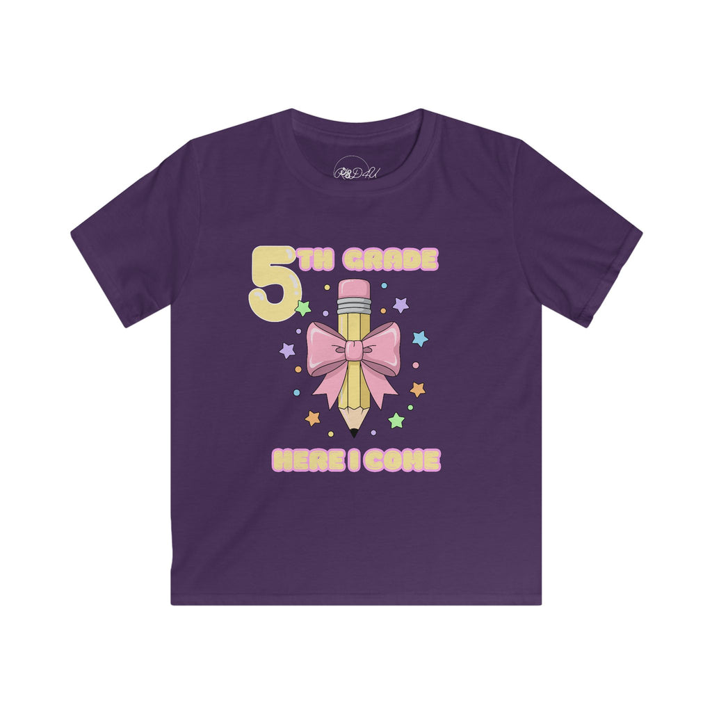 Fifth Grade Here I Come | Youth Unisex | School T-Shirt