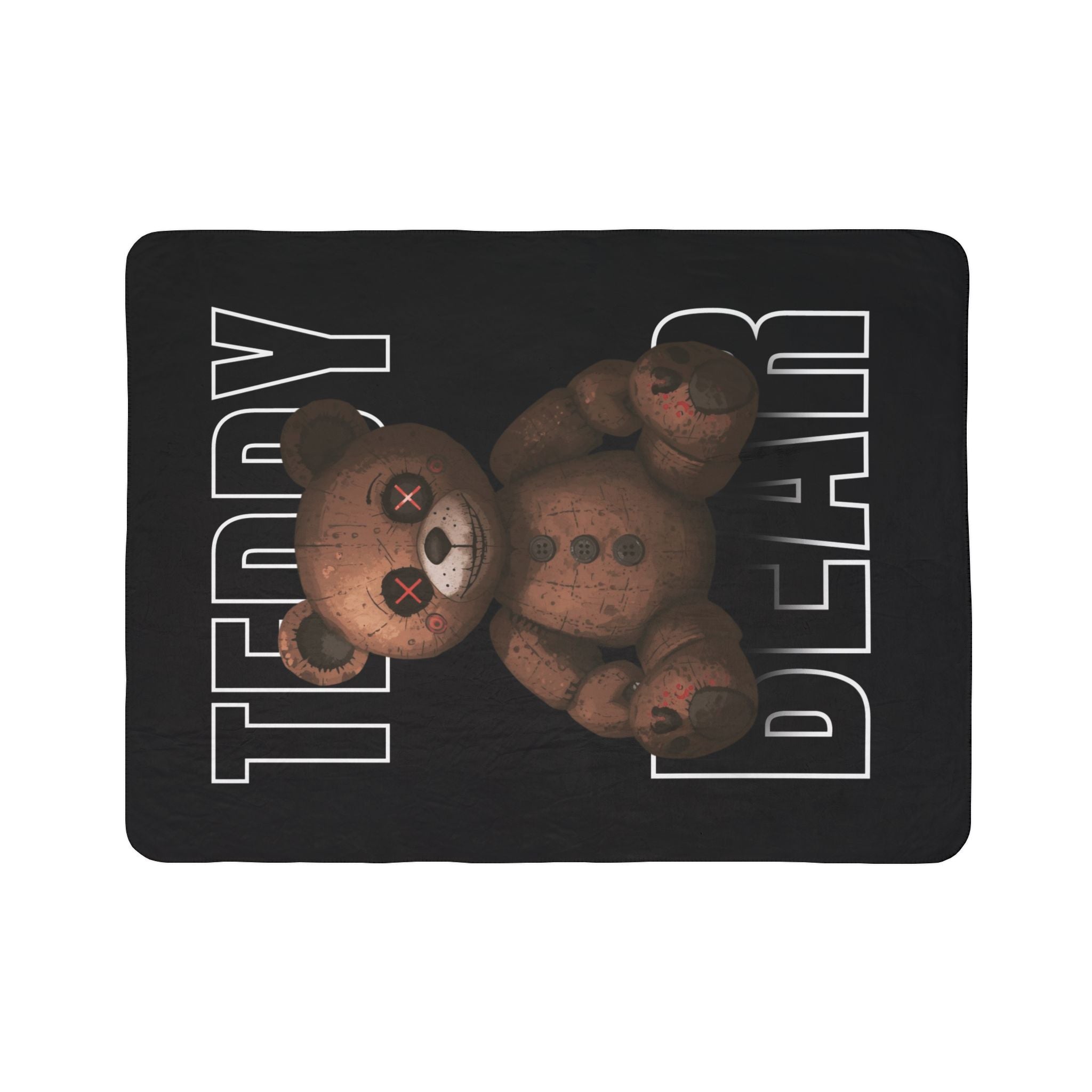 Creepy Teddy Bear | Fleece Sherpa Blanket
