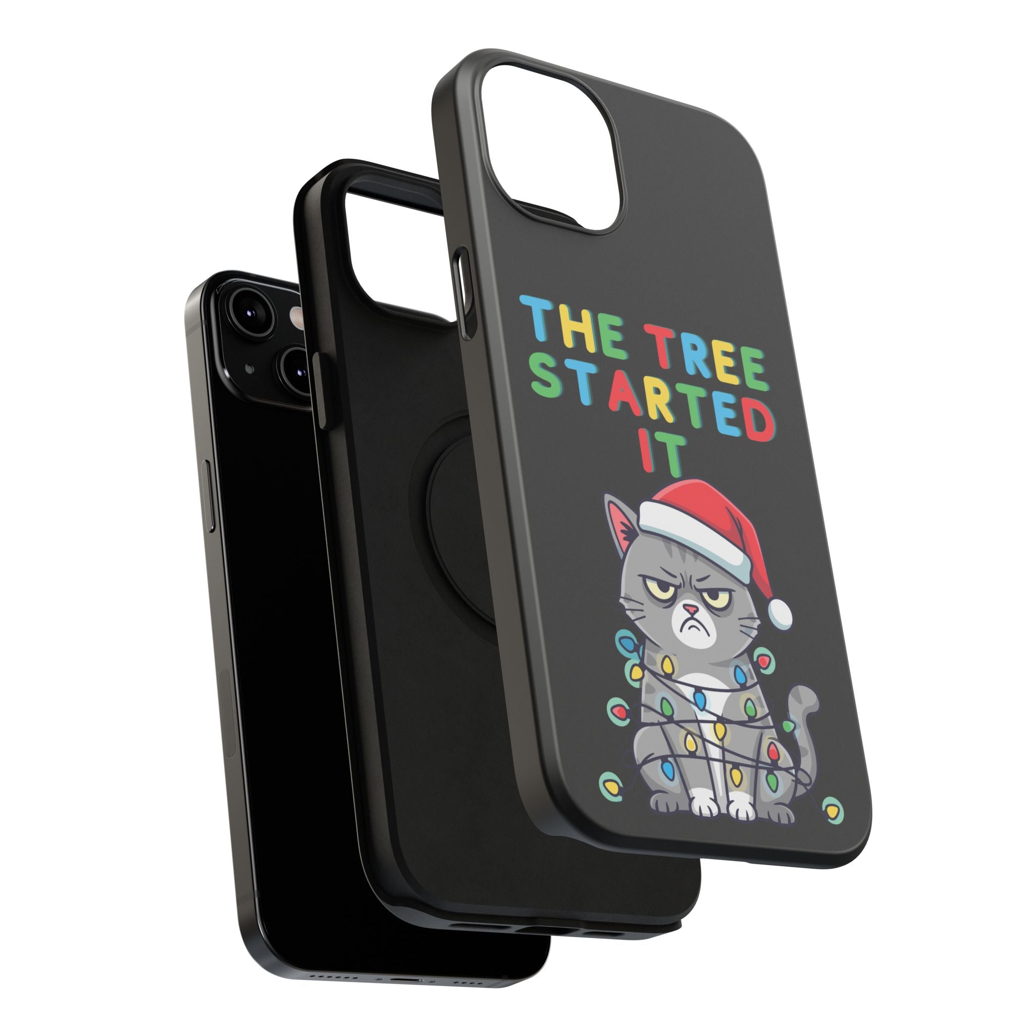 Christmas Funny Cat Case | iPhone Samsung | Christmas Phone Case