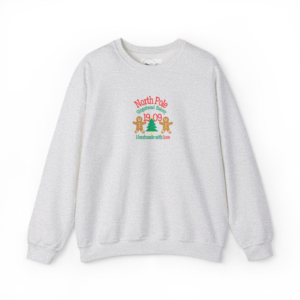 Embroidered North Pole Gingerbread | Adult Unisex | Christmas Sweatshirt