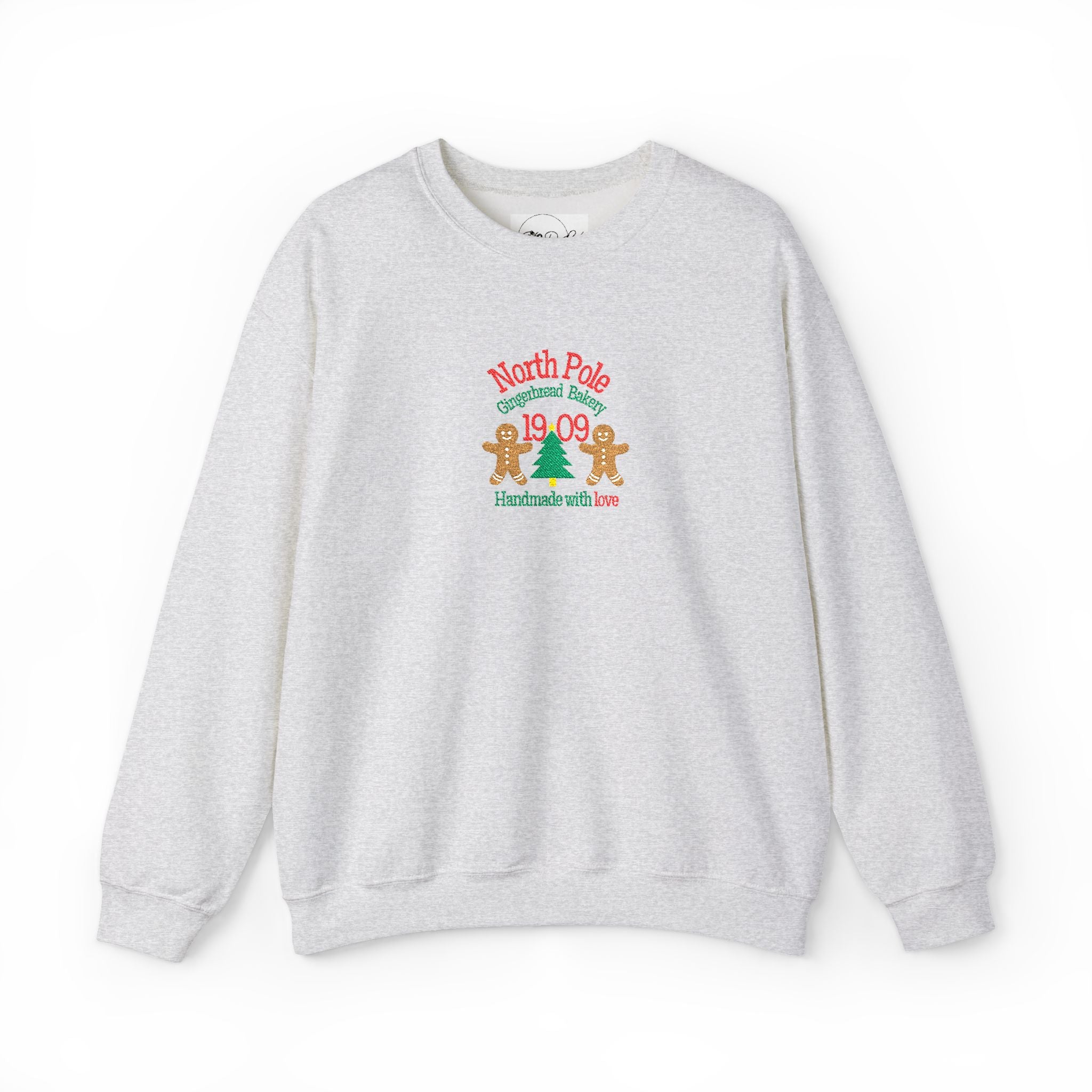 Embroidered North Pole Gingerbread | Adult Unisex | Christmas Sweatshirt